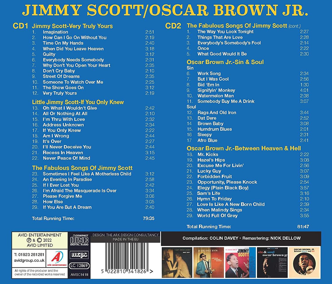 Jimmy Scott – Fünf klassische Alben (Very Truly Yours / If You Only Knew / The Fabulous Songs Of [Audio-CD]