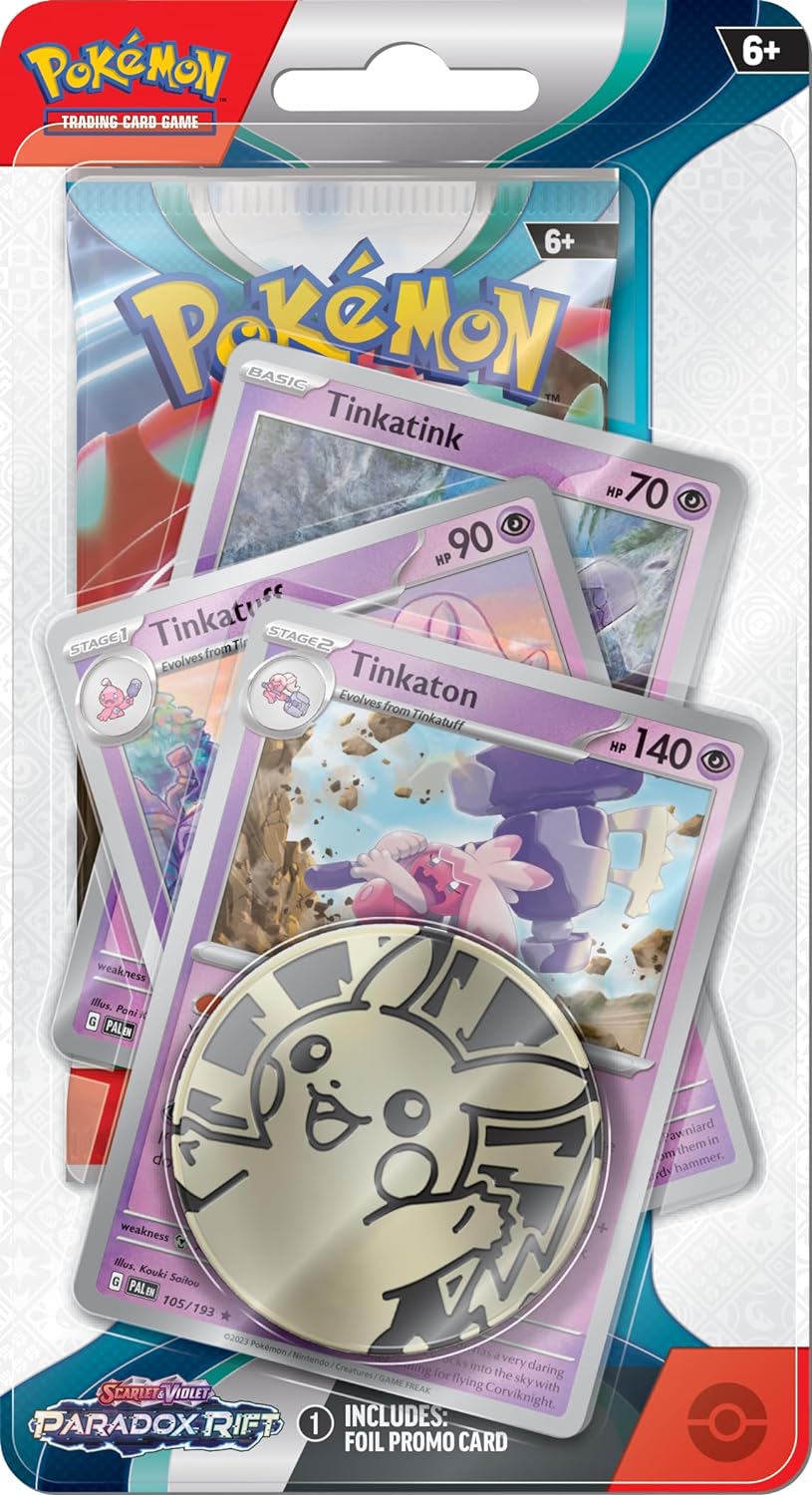 Pokemon TCG: Scarlet & Violet 4 - Paradox Rift Tinkaton Premium Checklane Blister