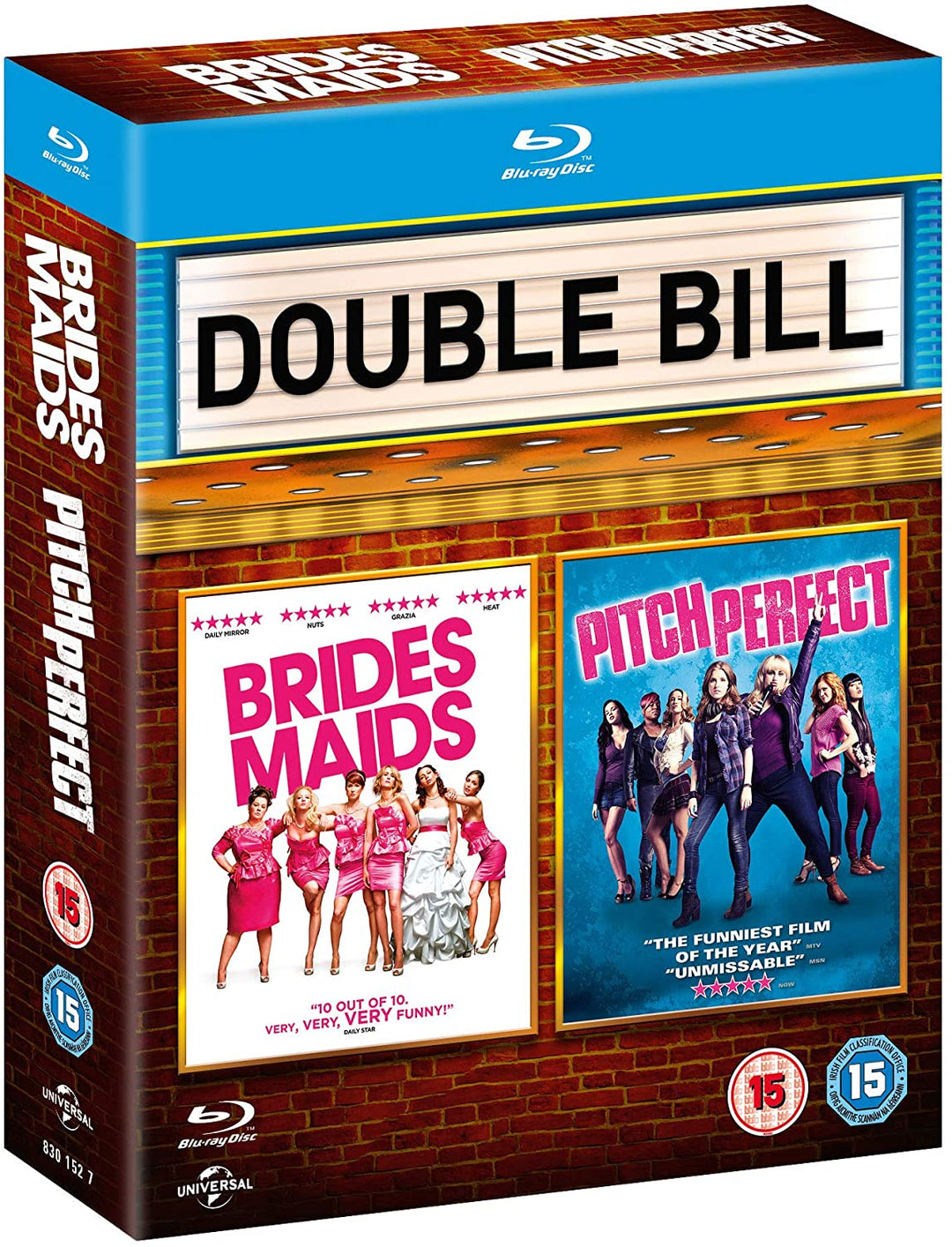 Bridesmaids / Pitch Perfect (Double Pack) [Region Free] - Comedy/Romance [BLu-ray]