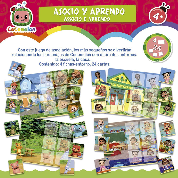 Educa Asocio y Aprendo. Juego Educativo para Bebés Meses Cocomelon Assistance and Learning. Lernspiel für Babys. +36 Monate 19135