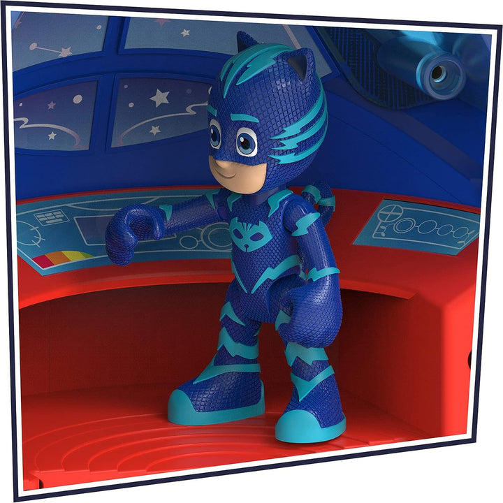 PJ MASKS F20985L0 2-in-1-HQ-Spielset, Hauptquartier und Rakete, Vorschulspielzeug mit Actionfigur und Fahrzeug für Kinder ab 3 Jahren