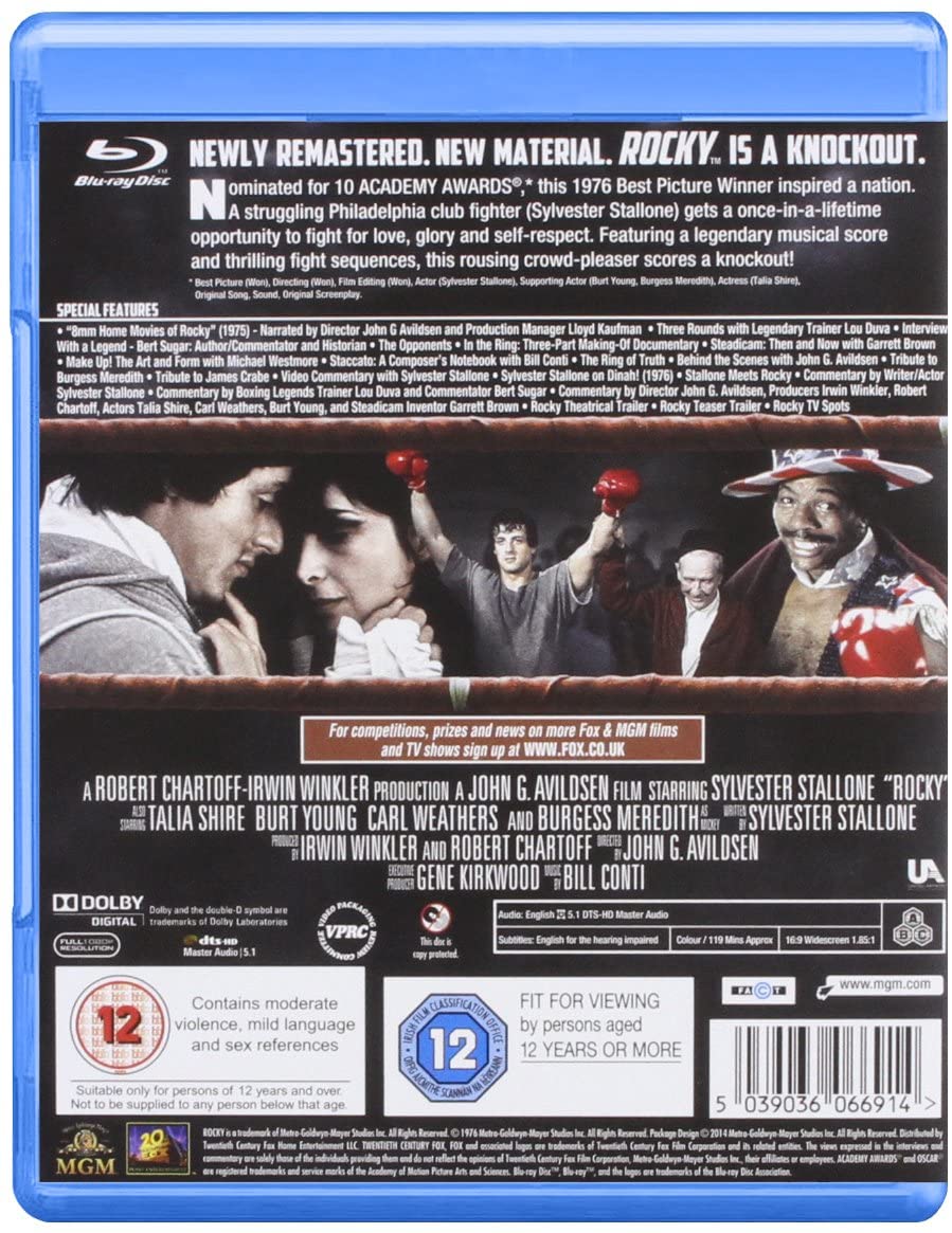 Rocky [1977] [2014] – Sport/Drama [Blu-Ray]