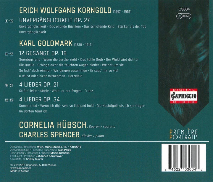 Cornelia Hubsh [Cornelia Hübsch; Charles Spencer] [Capriccio: C3004] [Audio CD]