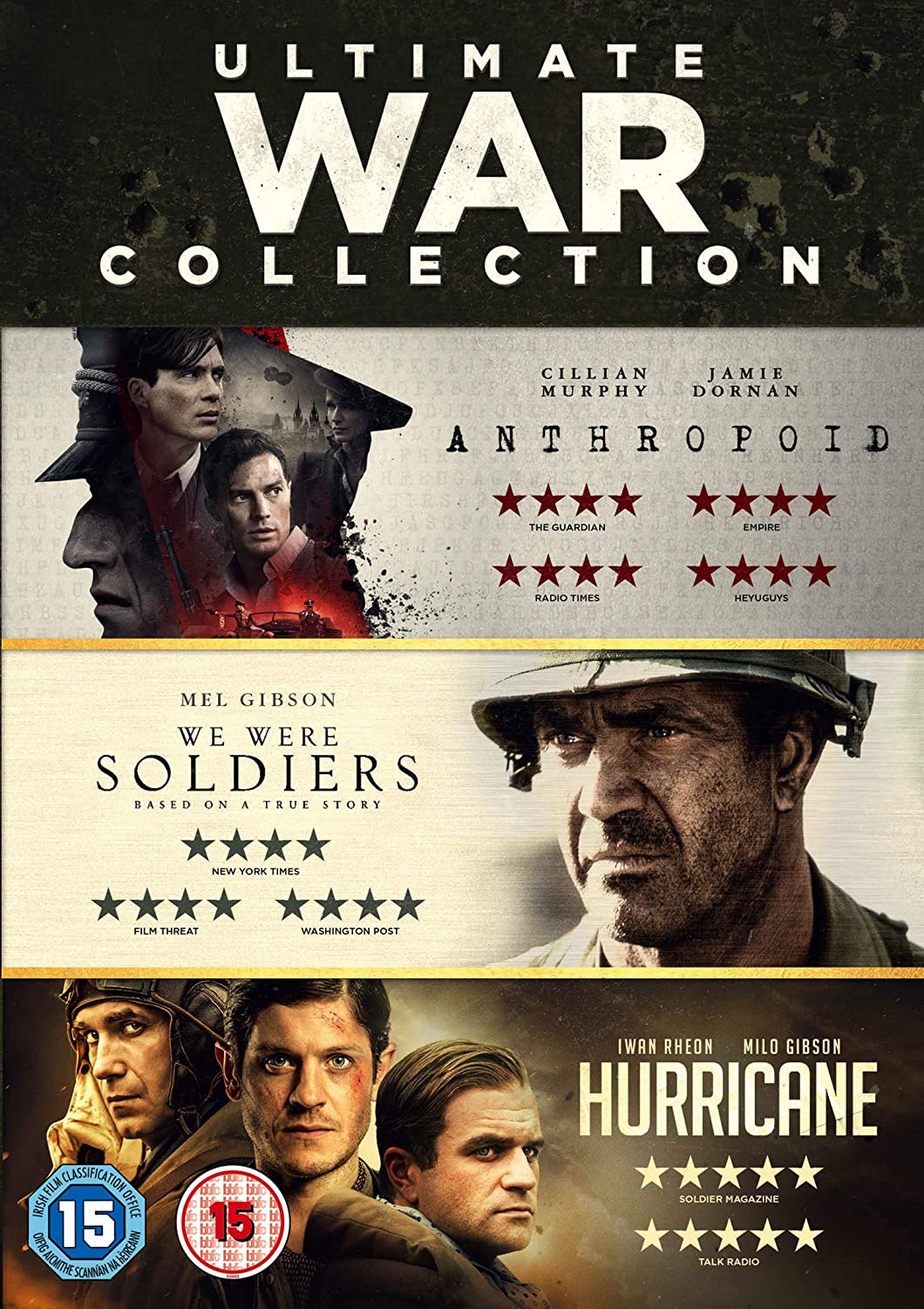 WAR TRIPLE (We Were Soldiers / Hurricane / Anthropoid) – Krieg/Action [DVD]