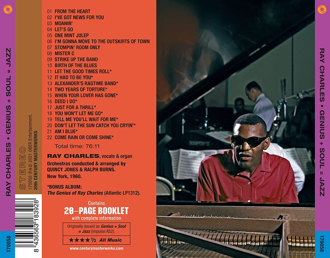 Ray Charles – Genius + Soul = Jazz [Audio-CD]