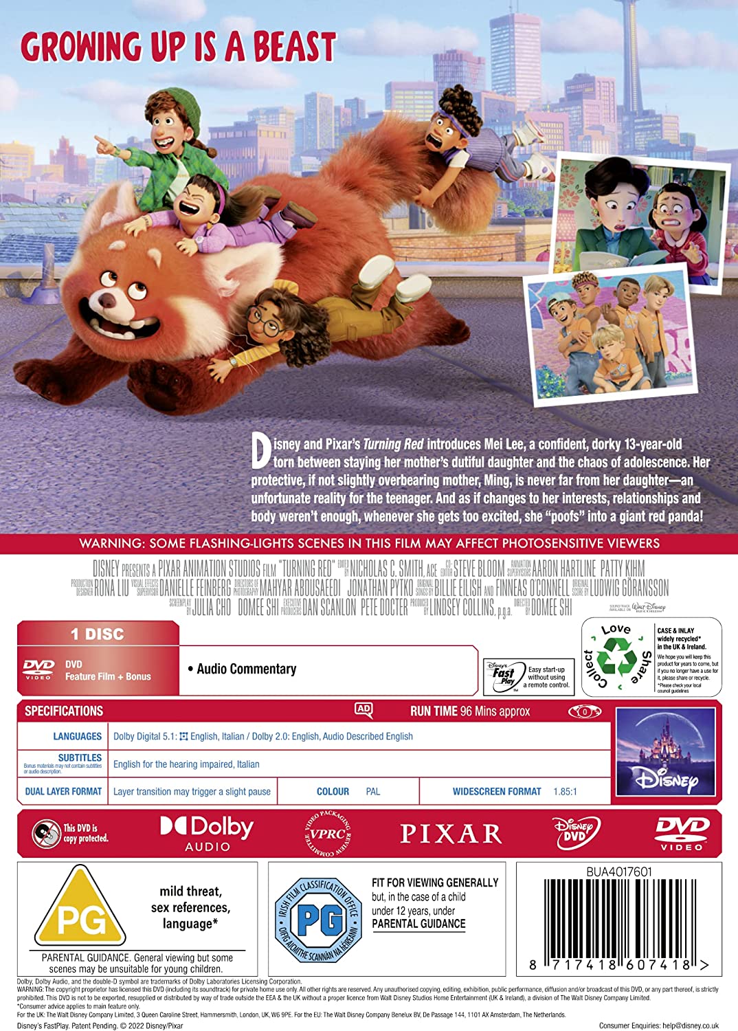 Disney &amp; Pixars Turning Red [DVD] [2022]