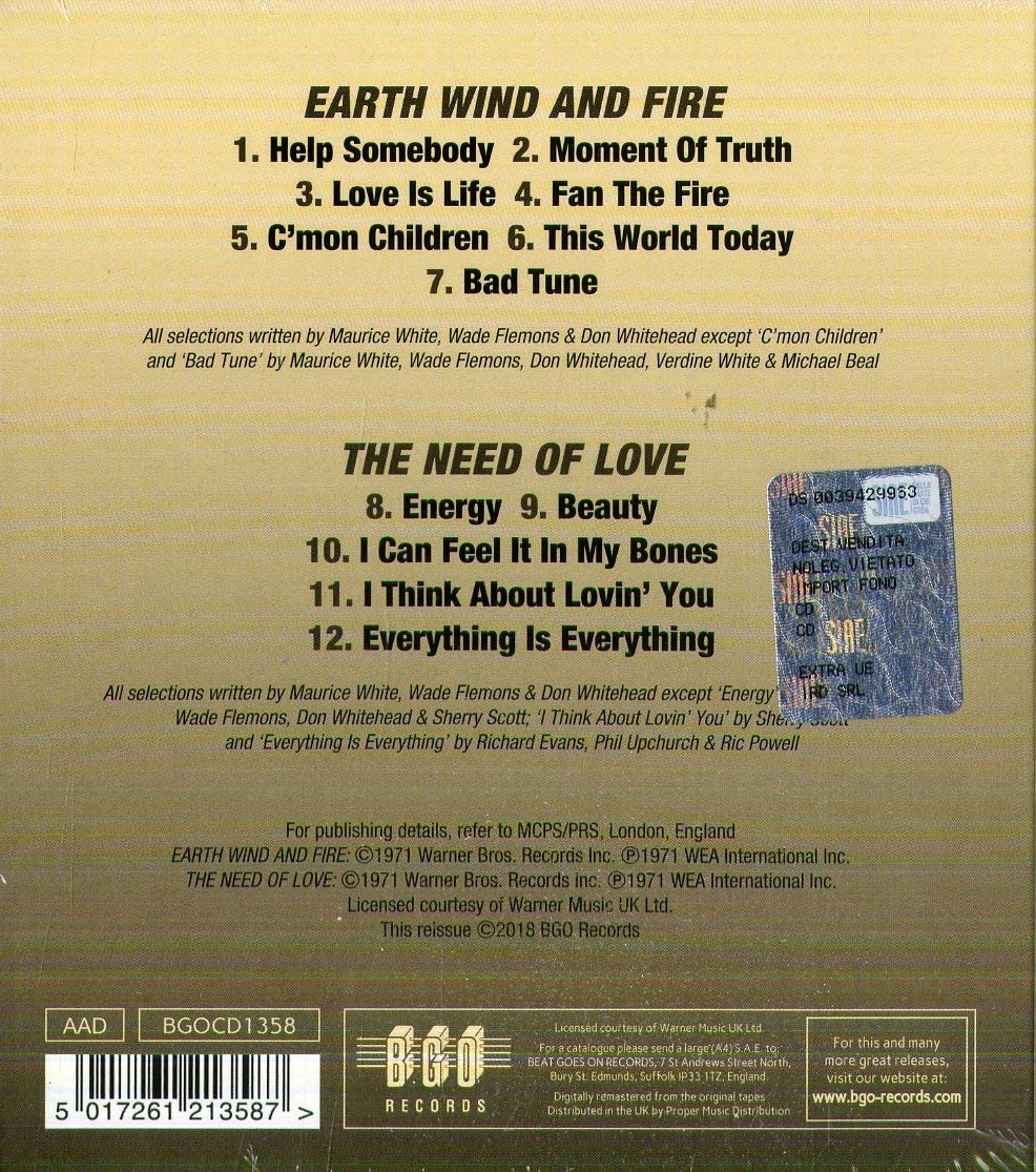 Earth, Wind &amp; Fire - Earth Wind And Fire / The Need Of Love [Audio-CD]