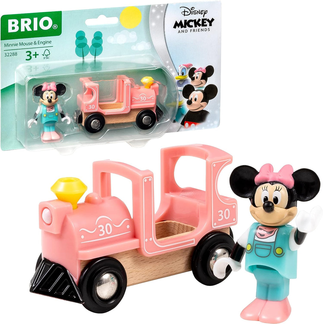 BRIO World Disney Minnie Mouse and Engine Train Toy For Kids Age 3 Years Up