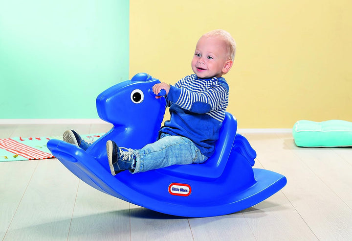 Little Tikes Rocking Horse. Toddler Rocking Toy With Easy Grip Handles & Stable Saddle. Durable, Stable, Kid-Safe Toy For Indoor or Outdoor. Blue Rocking Horse For Kids Aged 18 Months +