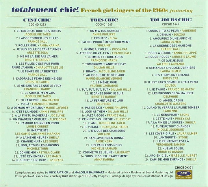 Totalement Chic! - French Girl Singers Of The 1960s [Audio CD]