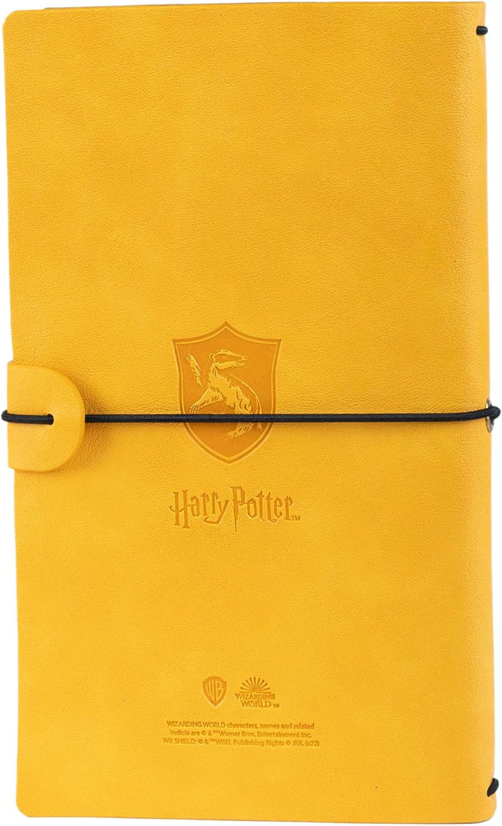 Grupo Erik Harry Potter Hufflepuff Travel Journal | PU Leather Journal Notebook