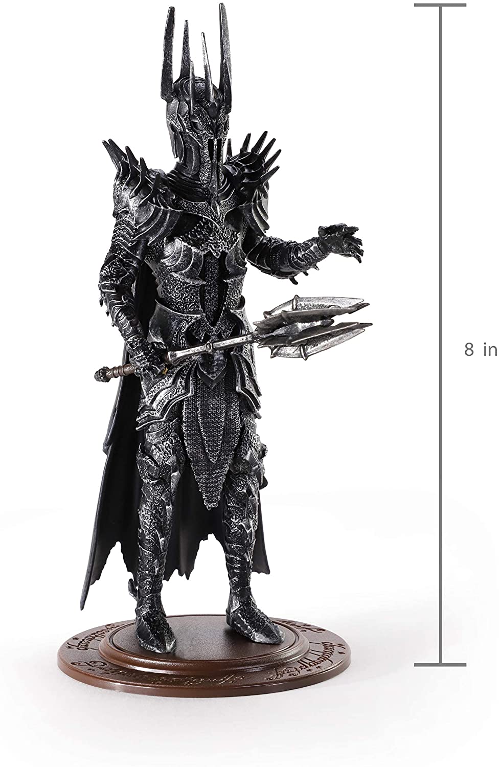 The Noble Collection LoTR Bendyfigs Sauron – Offiziell lizenzierte 19 cm (7,5 Zoll) große, biegsame, bewegliche Puppenfiguren zum Sammeln mit Ständer