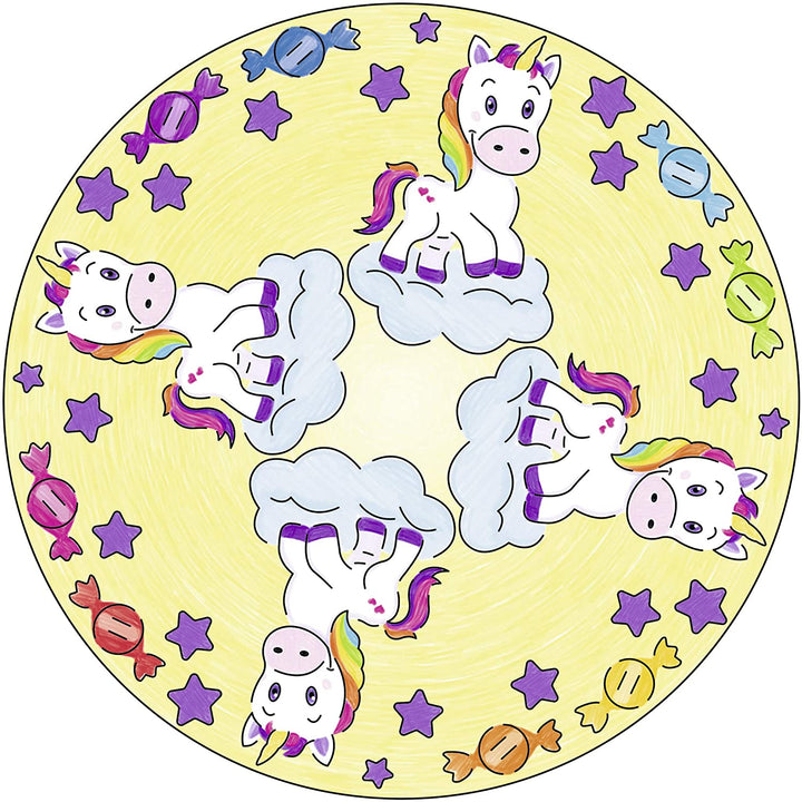 Ravensburger 29703 0 Mandala Designer Unicorn, Yellow