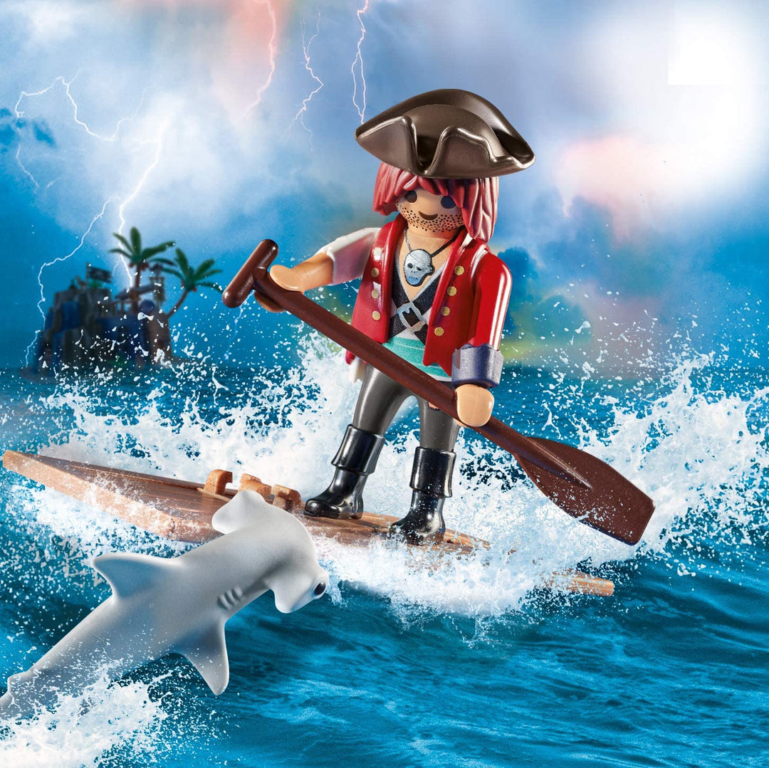 Playmobil 70598 Special Plus Pirat mit Floß, Mehrfarbig, Einheitsgröße