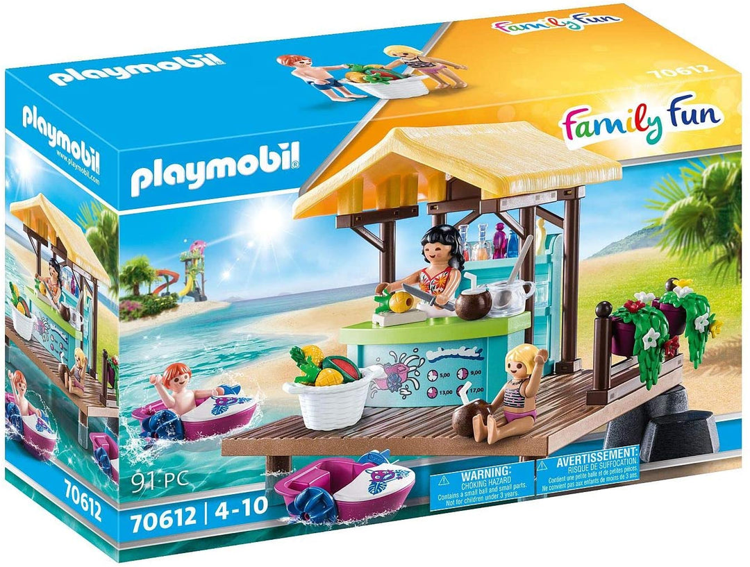 PLAYMOBIL Family Fun 70612 Paddelbootverleih, mit 2 schwimmfähigen Booten, für die Ewigkeit