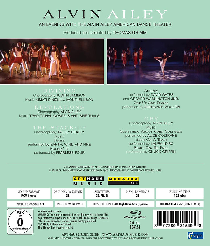 Alvin Ailey: Ein Abend mit dem Alvin Ailey American Dance Theatre – [Blu-Ray]