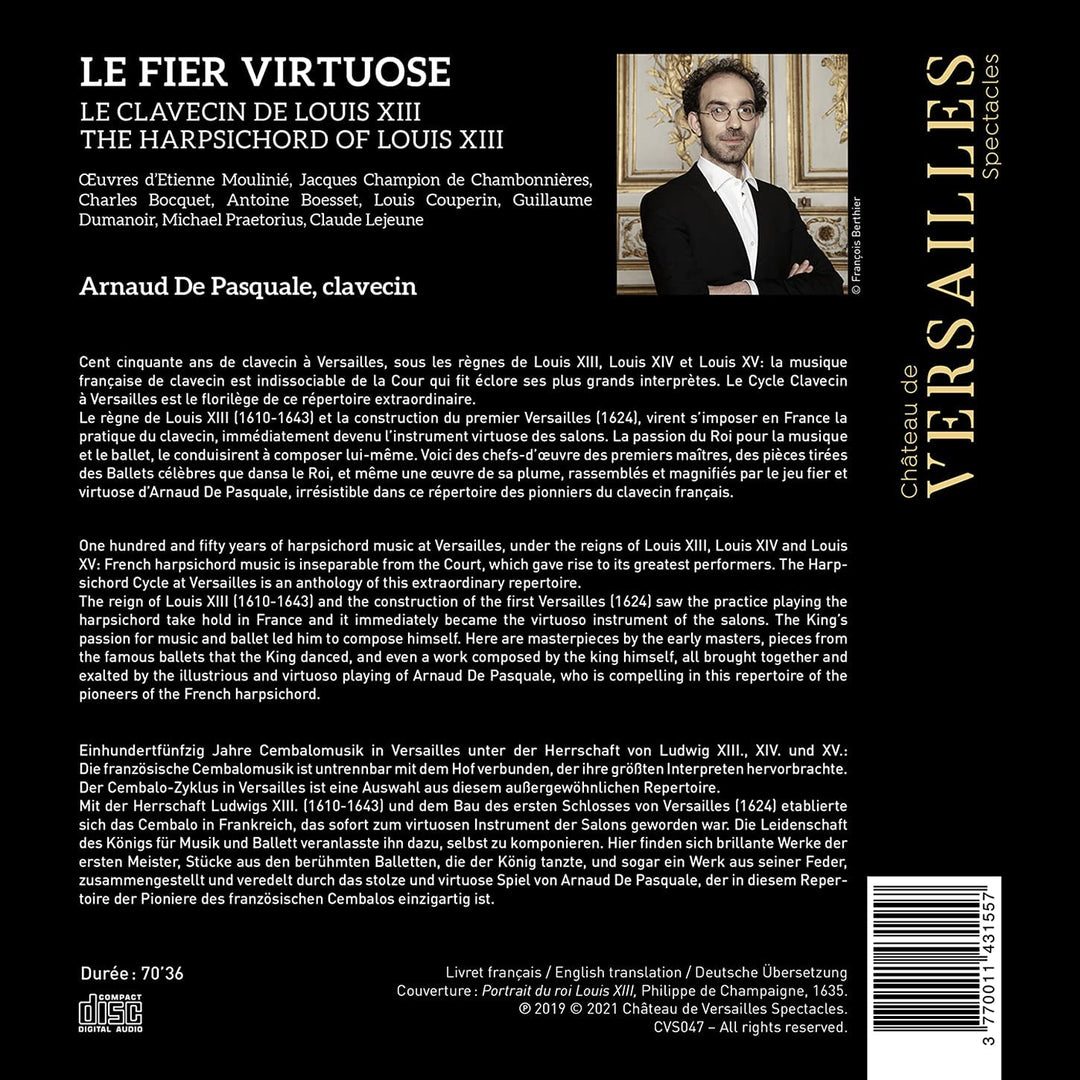 Arnaud De Pasquale - Le fier virtuose. Le clavecin de Louis XIII [Audio CD]