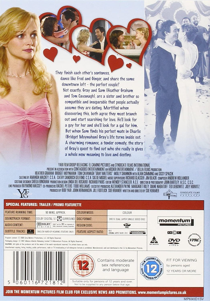 Gray Matters - Romance/Rom-com [DVD]