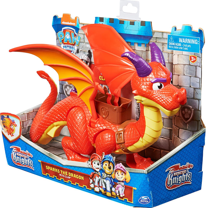 PAW PATROL 6062105, Rescue Knights Sparks the Dragon mit Super Wings und Pup Cl