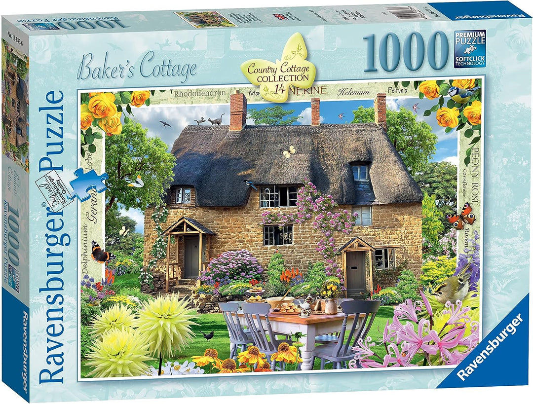 Ravensburger Country Cottage Nr. 14 - Baker's Cottage 1000-teiliges Puzzle f