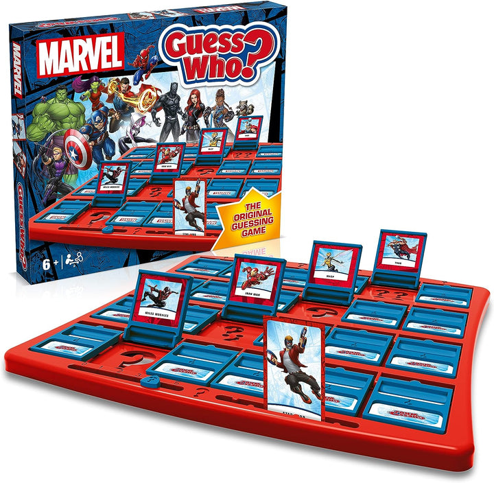 Winning Moves Marvel Guess Who? Brettspiel, spielen Sie mit Ihrem Lieblings-Marvel-Super