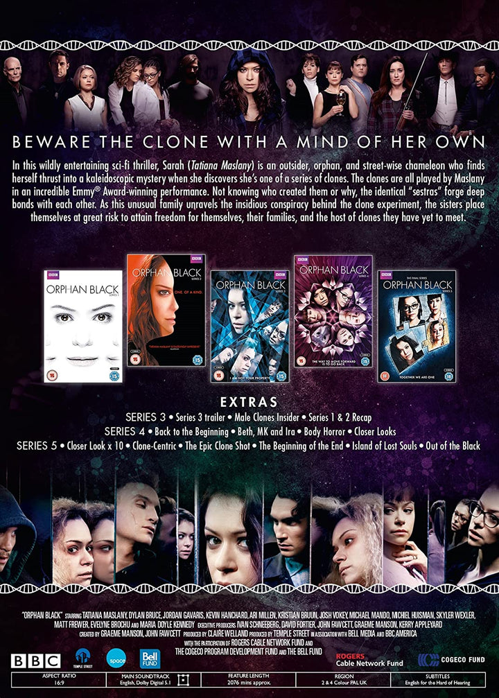 Orphan Black – The Complete Collection [2018] – Drama [DVD]