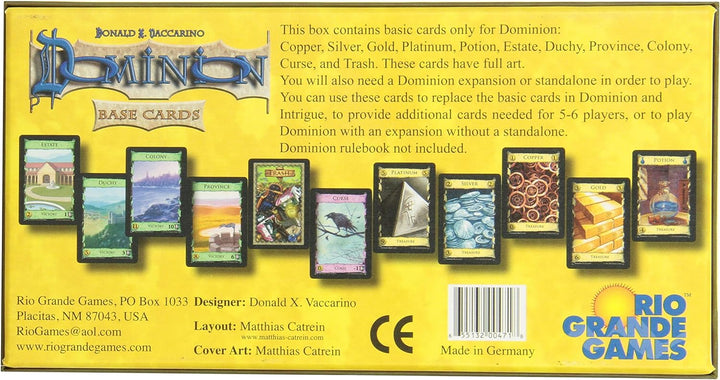 Dominion-Erweiterungsbasiskarten von Rio Grande Games