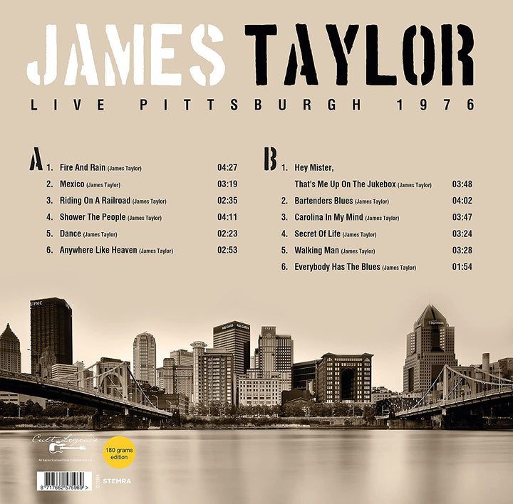 James Taylor – Live Pittsburg 1978 LP – [Vinyl]