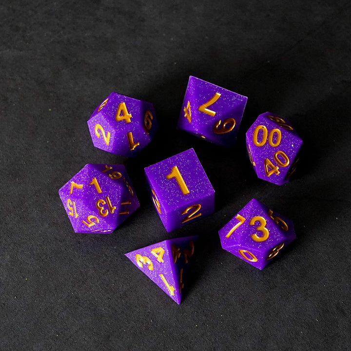 Metallische Würfelspiele, 16 mm scharfkantiges Poly-DND-Würfelset aus Silikonkautschuk: Regal Ricochet, Rollenspielwürfel für Dungeons and Dragons