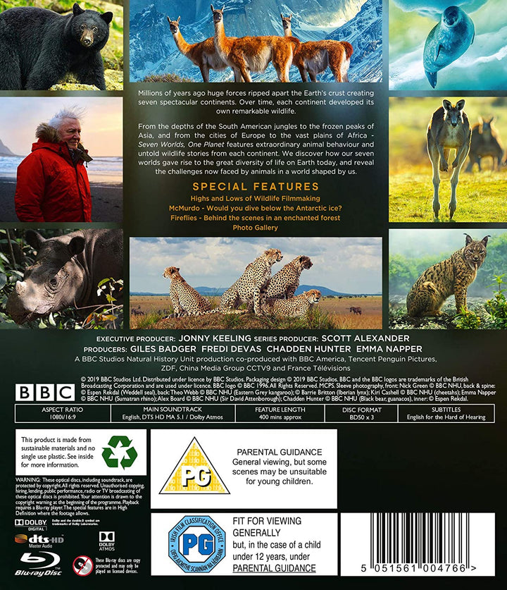 Seven Worlds, One Planet [2019] - Nature documentary [DVD]