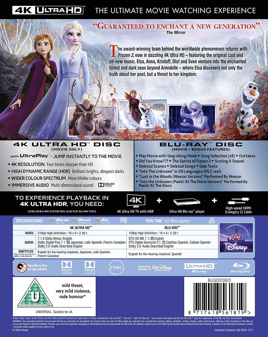 Disney's Frozen 2 – Familie/Musical [Blu-Ray] 