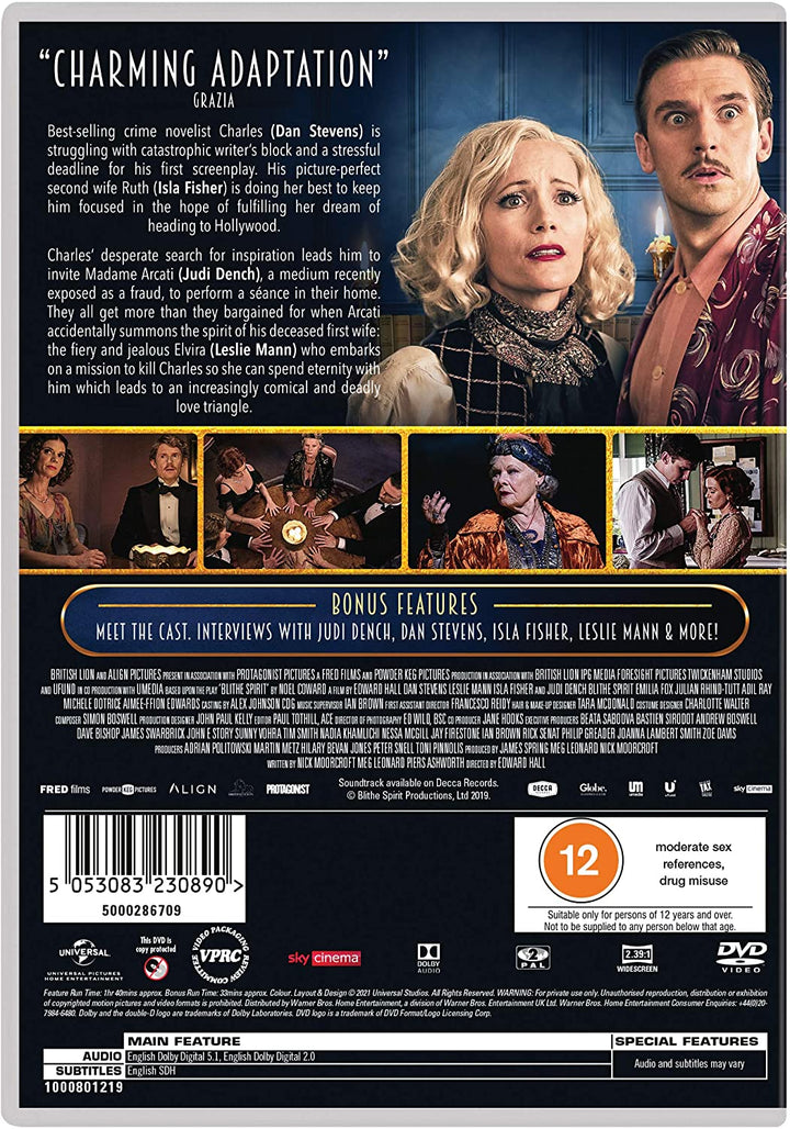 Blithe Spirit [2021] – Komödie/Fantasy [DVD]