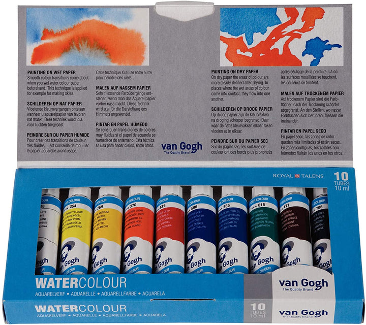 Van Gogh Watercolour Basic Tube Set of 10 x 10ml