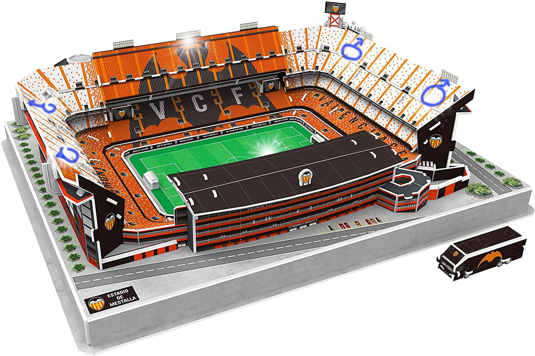 Valencia CF 13682 3D-Puzzle mit Lichtstadion Mestalla (Valencia CF)