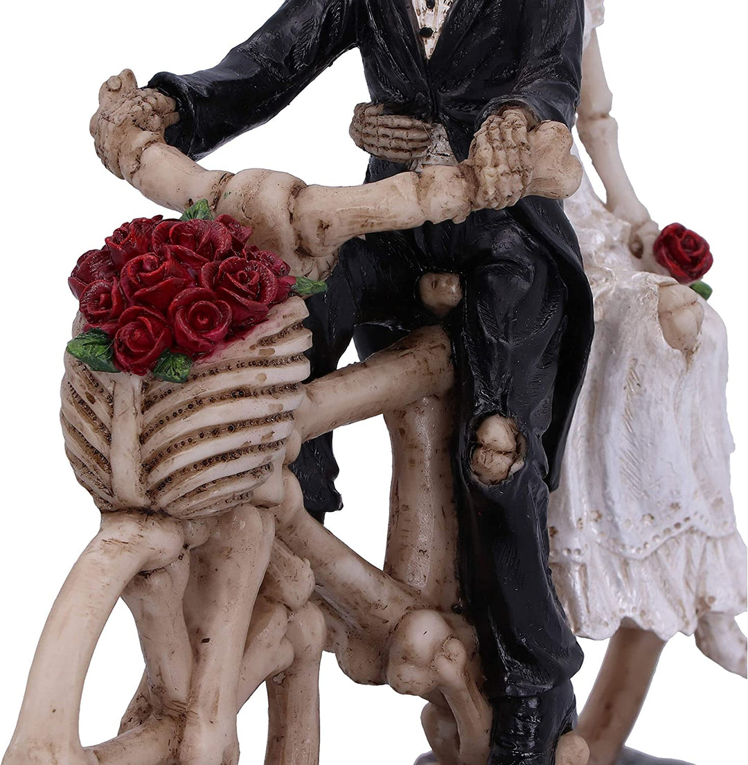 Nemesis Now Hitch Bicycle Riding Skeleton Lovers Hochzeitsfigur, Natur, 14,5