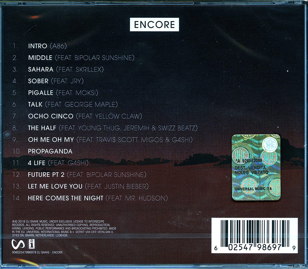 Encoreexplicit_lyrics - DJ Snake [Audio-CD]