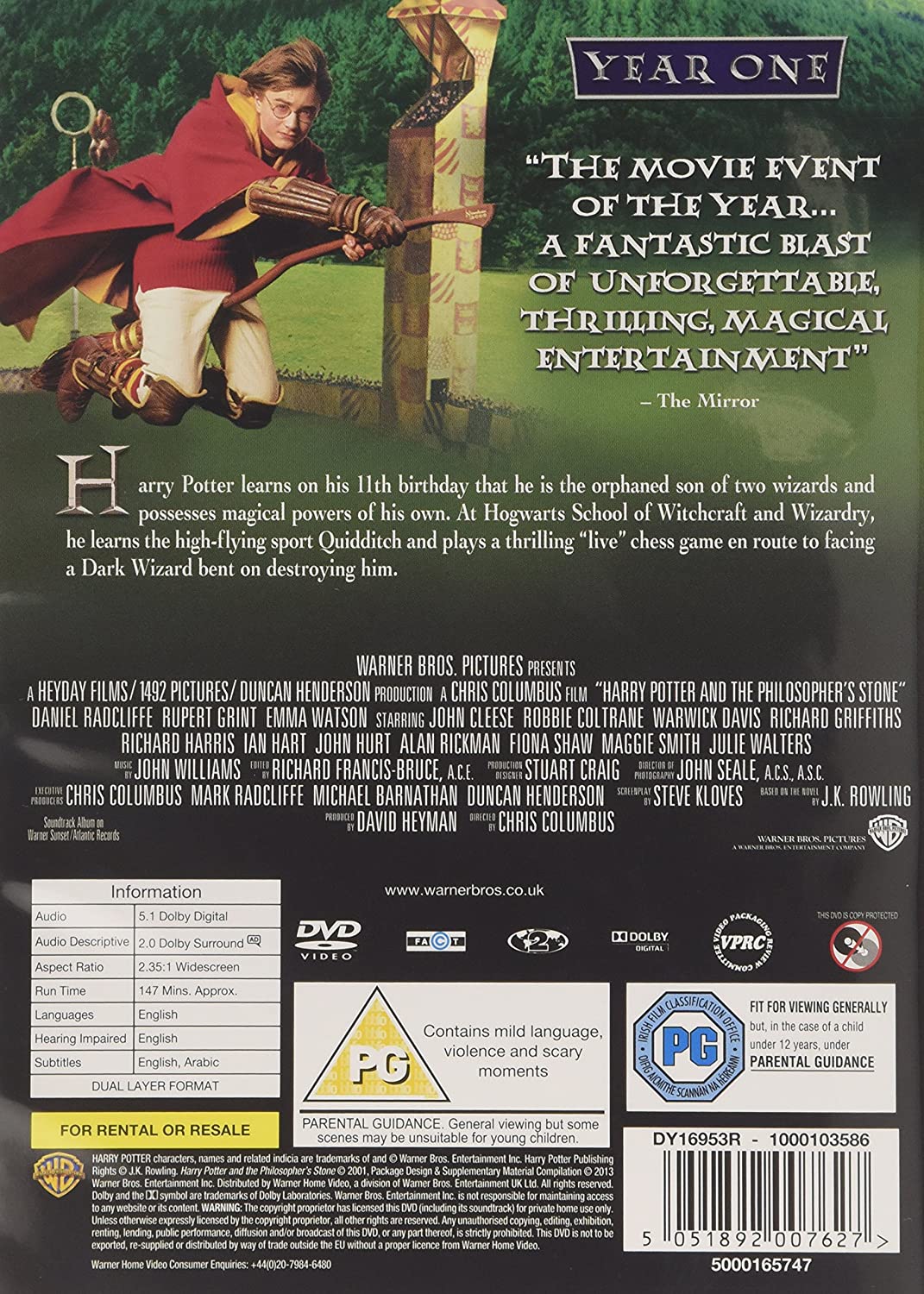 Harry Potter und der Stein der Weisen [2001] [DVD]