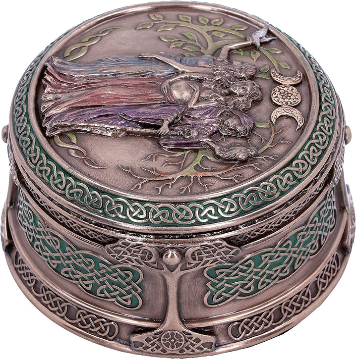 Nemesis Now H4743P9 Maiden Mother Crone Box, 9,5 cm, Kunstharz, Bronze, Einheitsgröße