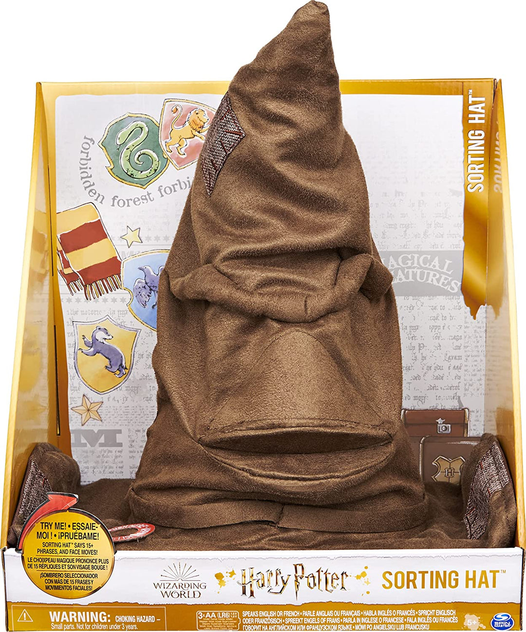 Wizarding World Talking Sorting Hat with 15 Phrases for Harry Potter Pretend Play