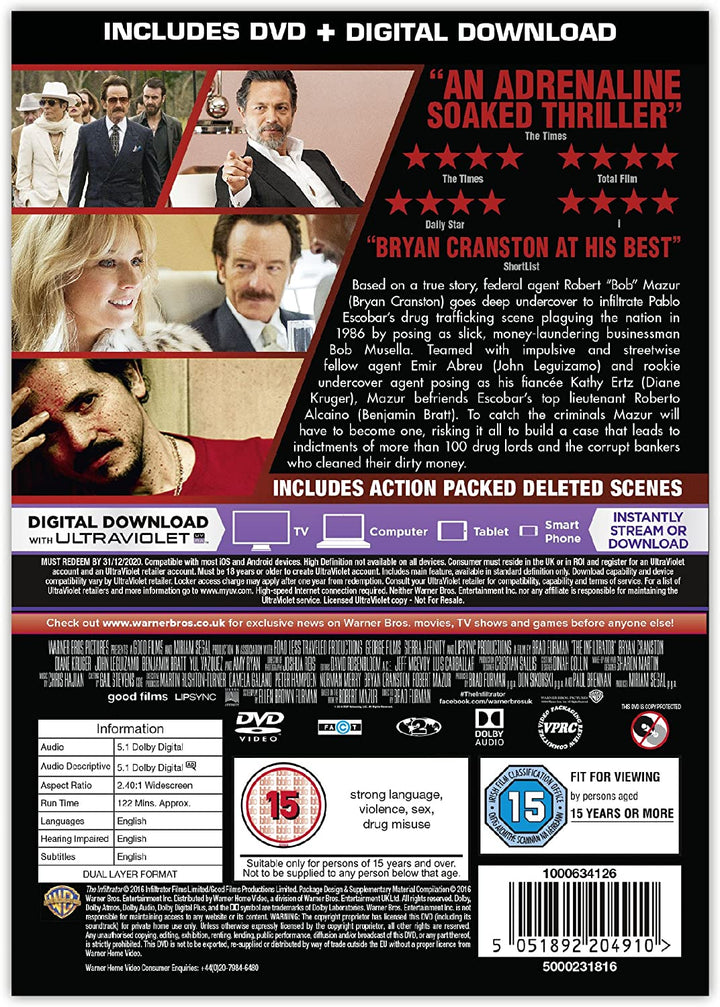 The Infiltrator [2016] [2017] – Krimi/Thriller [DVD]