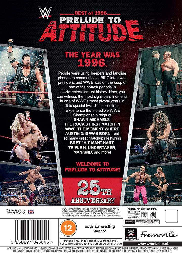 WWE: Best of 1996 – Prelude To Attitude [DVD]