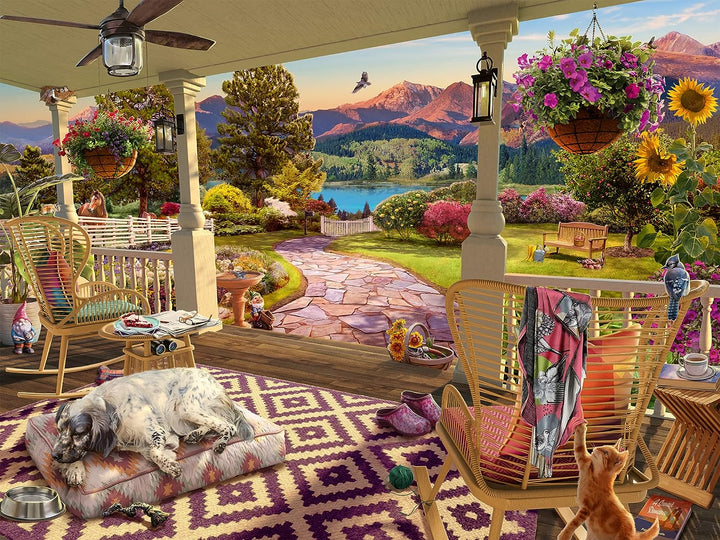 Ravensburger Cozy Front Porch View 750-teiliges Puzzle für Erwachsene und Kinder A