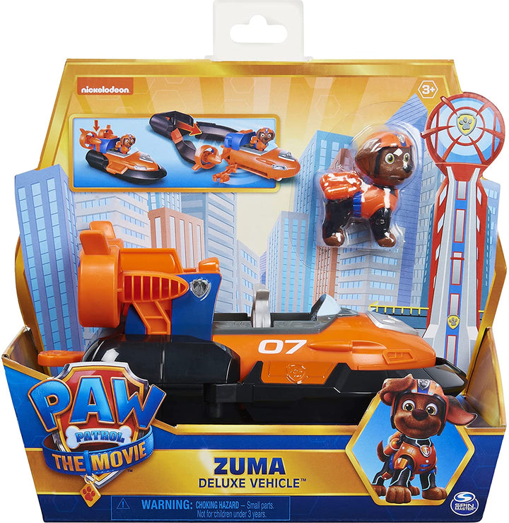 PAW Patrol, Zumas Deluxe-Film-Verwandlungsspielzeugauto mit Action-Figur zum Sammeln