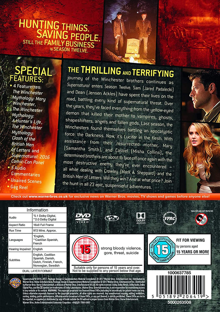 Supernatural: Die komplette zwölfte Staffel – Mystery [DVD]