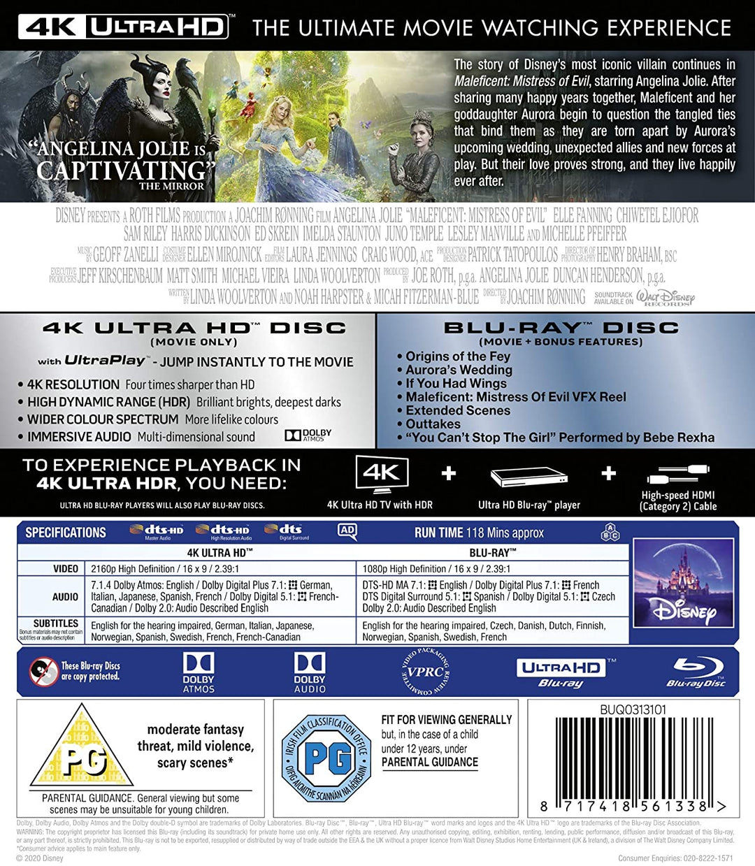 Disney's Maleficent: Herrin des Bösen – Märchen/Action [Blu-ray]