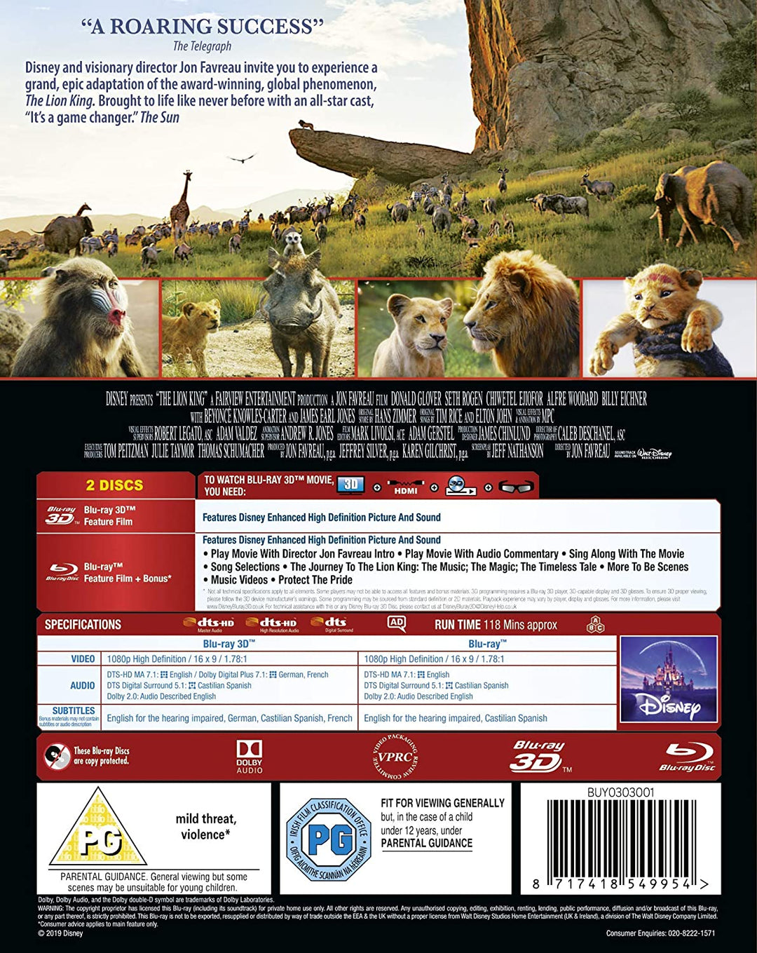 Disneys Der König der Löwen – Musical/Familie [Blu-Ray]