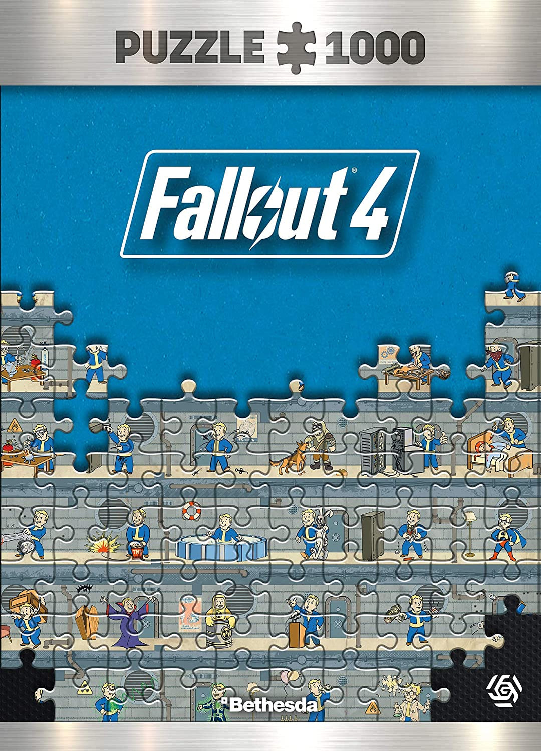 Good Loot Fallout 4 Perk Poster – 1000 Teile Puzzle 68 cm x 48 cm | inklusive Poster und Tasche | Spielgrafiken für Erwachsene und Jugendliche