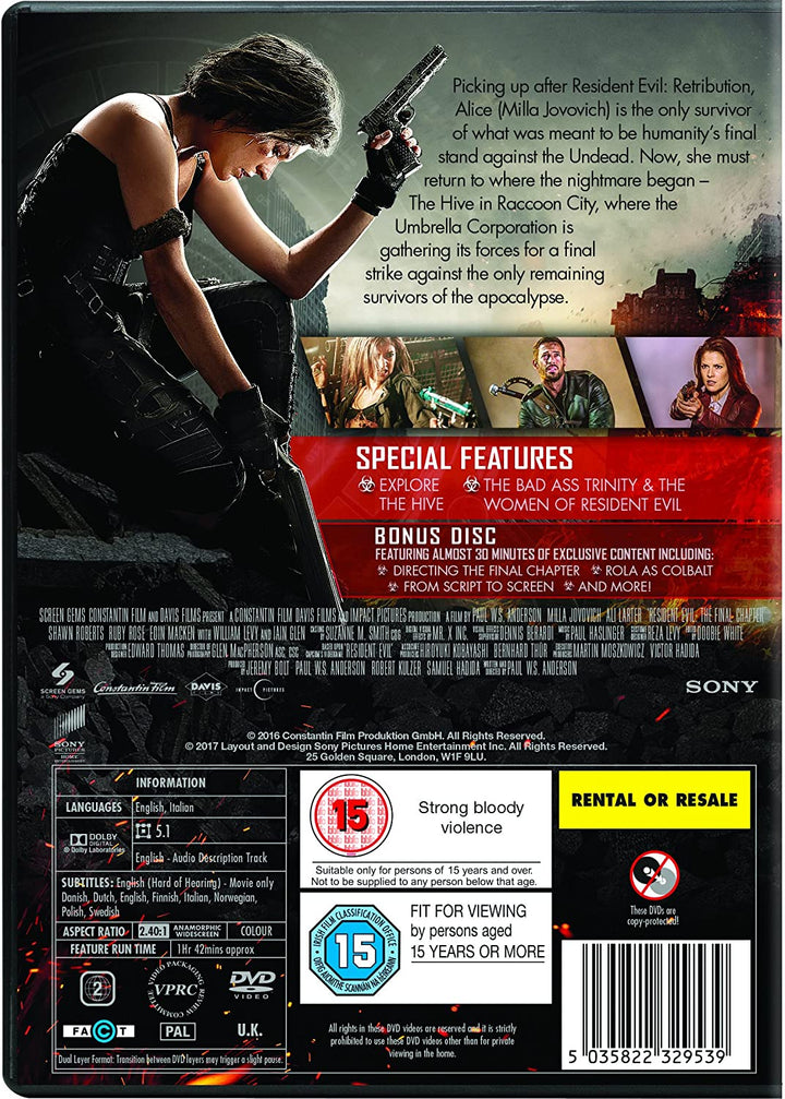 Resident Evil: Das letzte Kapitel [DVD]