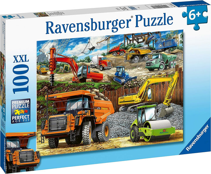 Ravensburger Baufahrzeuge 100-teiliges Puzzle mit extra großen Teilen