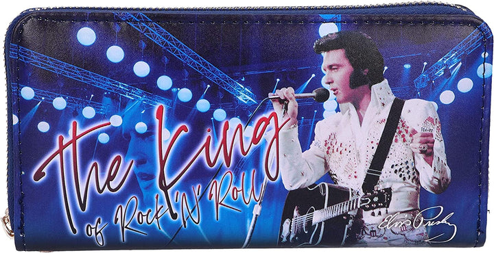 Nemesis Now Elvis The King of Rock and Roll Blaue Damen-Geldbörse, Polyurethan, 19. Jh